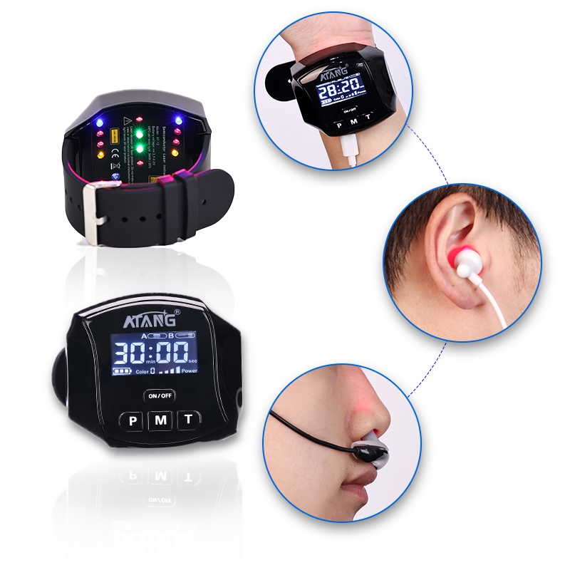 Low-level laser therapy watch hypertension wholesalers 650nm laser diabetic watch for elder physiotherapy