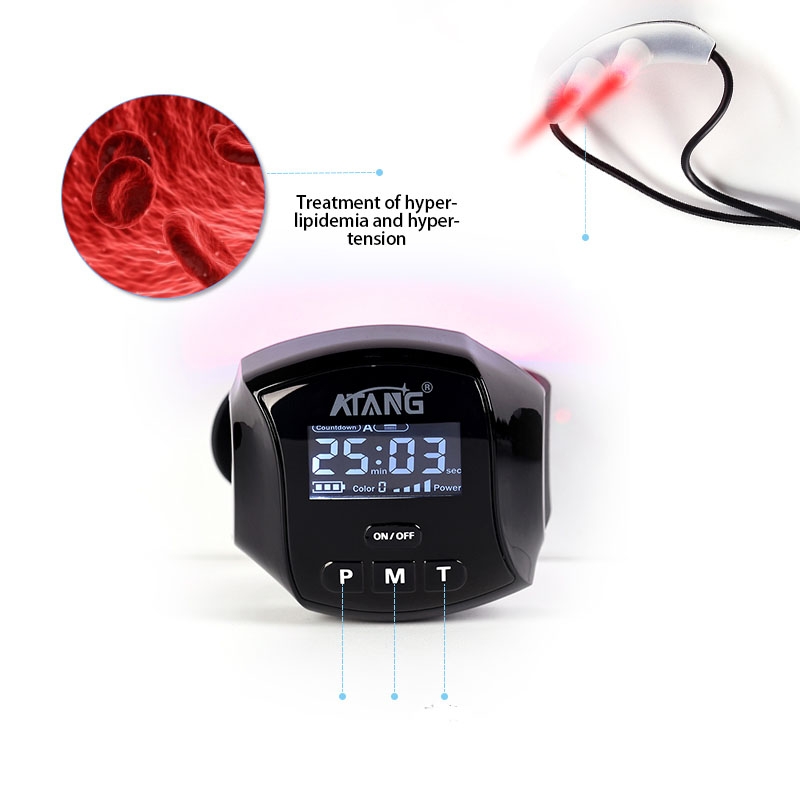 Low-level laser therapy watch hypertension wholesalers 650nm laser diabetic watch for elder physiotherapy